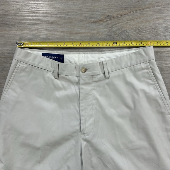 Polo Golf Ralph Lauren Men's 34 Flat Front Khaki Shorts‎ Golf Preppy - Picture 8 of 13